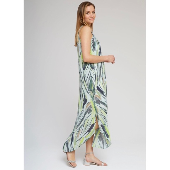 NIC + ZOE SLEEVELESS PALM PRINT MAXI DRESS - Picture 5 of 12